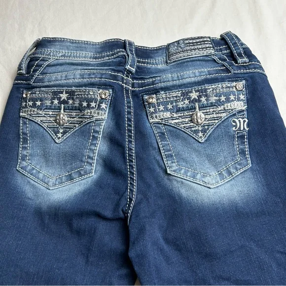 Miss Me Women’s Dark Blue Bootcut Jeans - Classic Denim - Picture 8 of 10